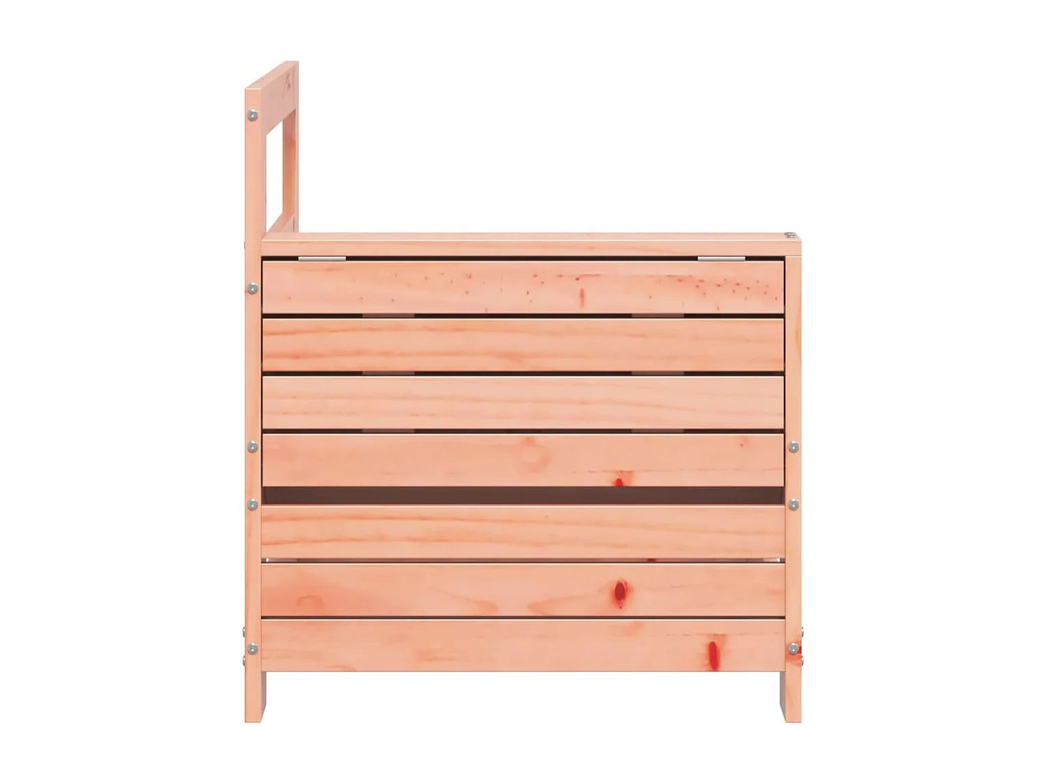 Gartensofa mit Armlehne und Beistelltisch Massivholz Douglasie