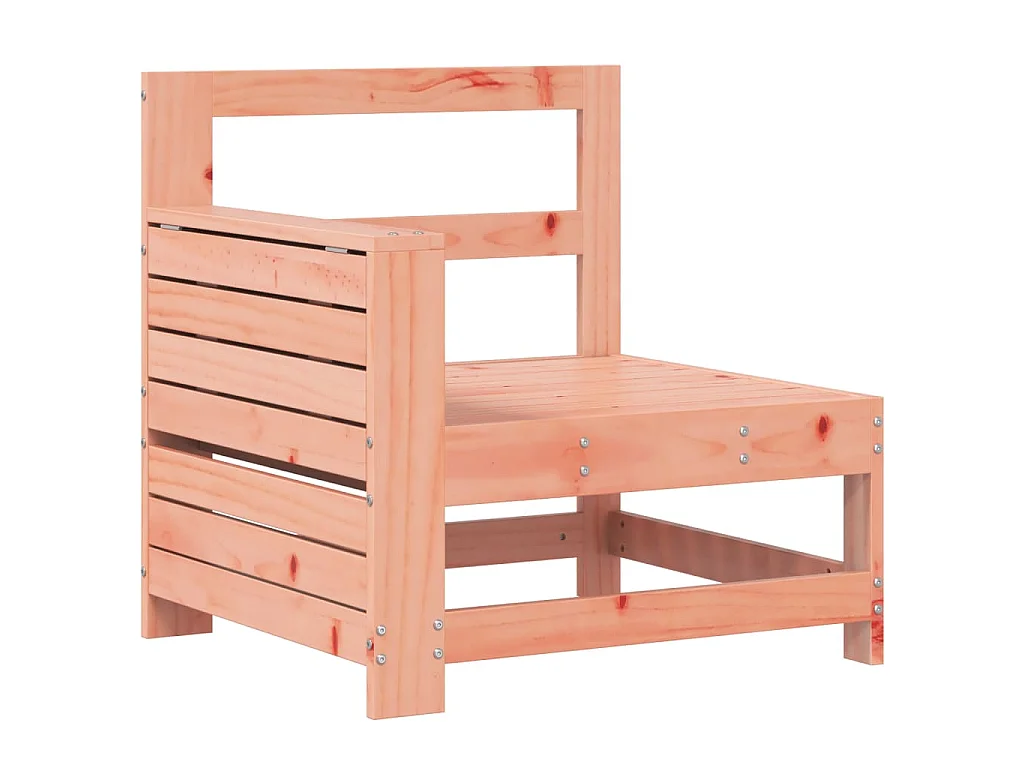 Gartensofa mit Armlehne und Beistelltisch Massivholz Douglasie