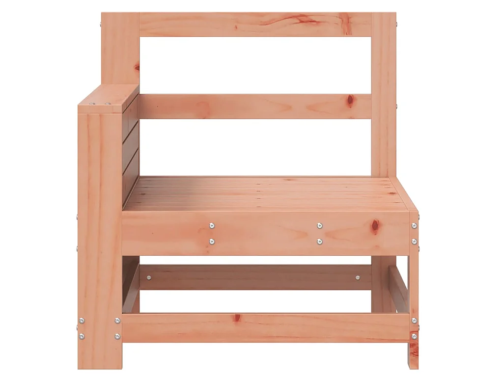 Gartensofa mit Armlehne und Beistelltisch Massivholz Douglasie