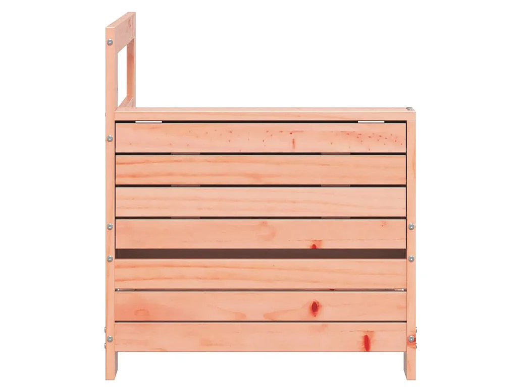 Gartensofa mit Armlehne und Beistelltisch Massivholz Douglasie
