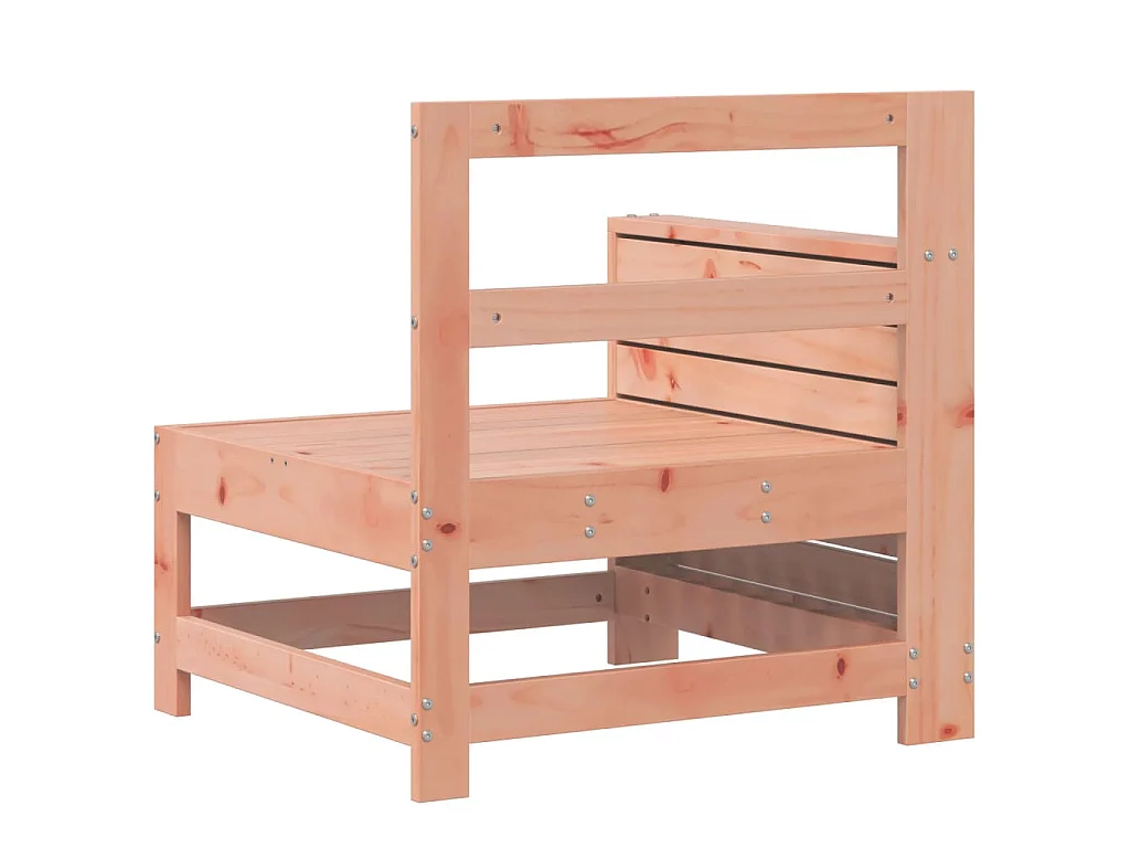 Gartensofa mit Armlehne und Beistelltisch Massivholz Douglasie