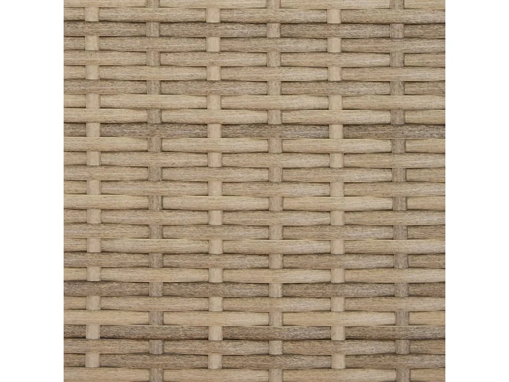 Tuinbank 2-zits met voetenbanken poly rattan beige