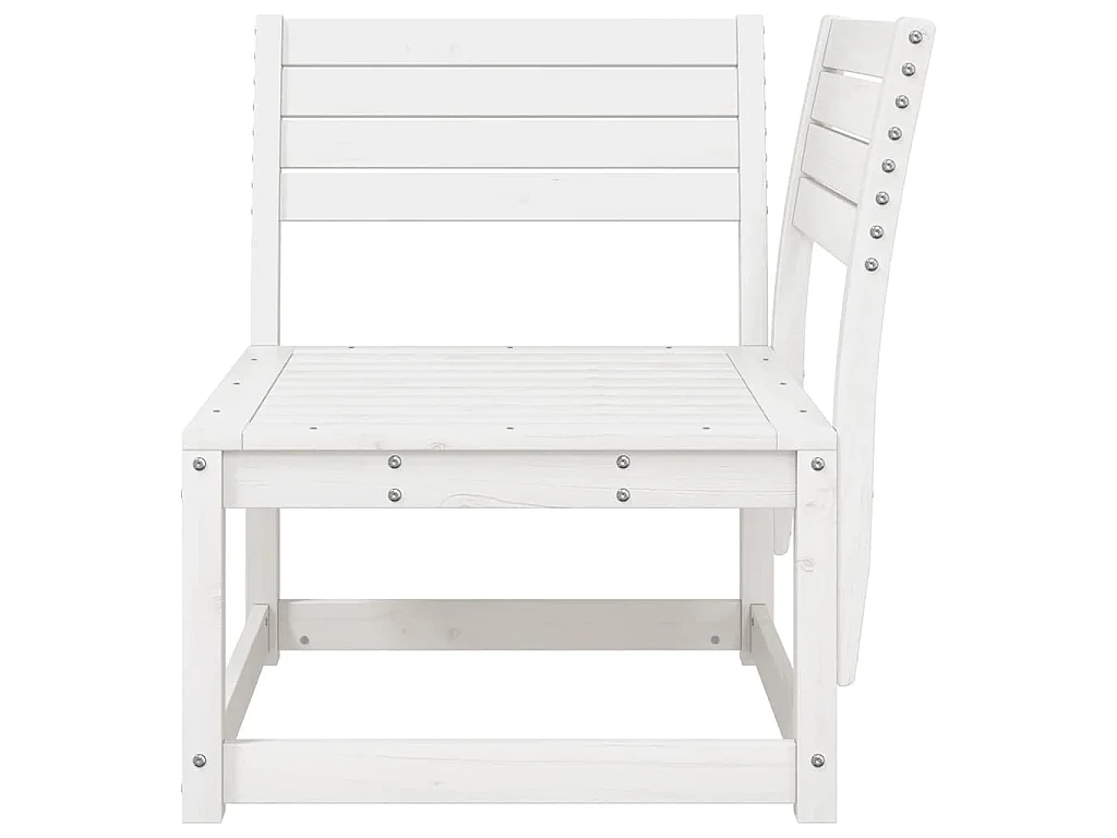 Tuinhoekbank 73x73x78 cm massief grenenhout wit