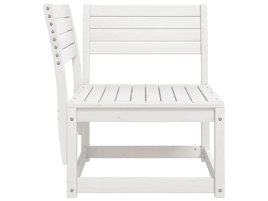 Tuinhoekbank 73x73x78 cm massief grenenhout wit