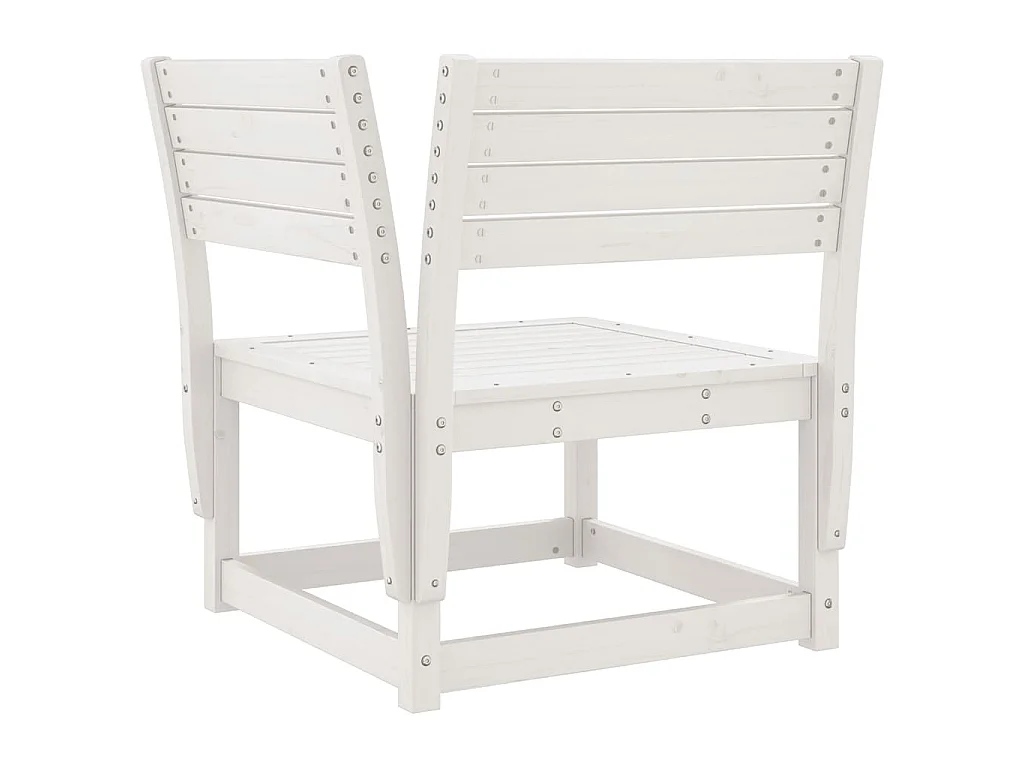 Tuinhoekbank 73x73x78 cm massief grenenhout wit
