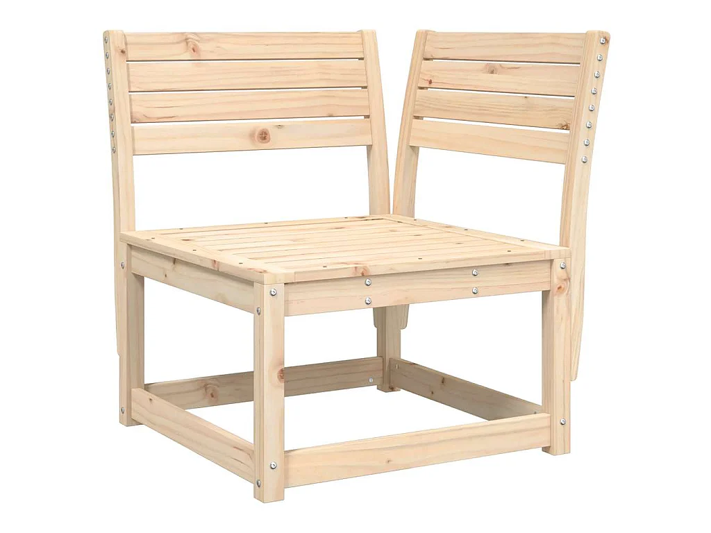 Divano Angolare Giardino Cuscini 73x73x78cm Legno Massello Pino