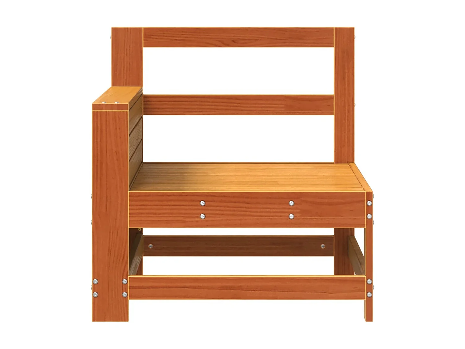 Tuinbank met armleuning en klaptafel grenenhout wasbruin