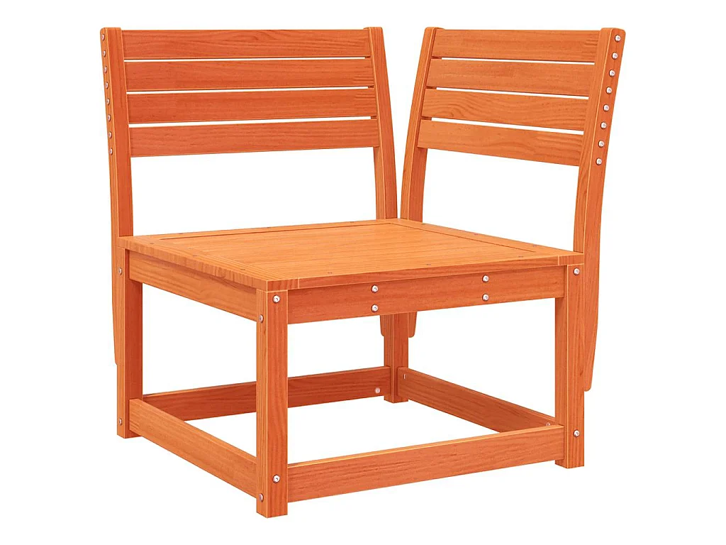 Divano Angolare Giardino Cuscini Marrone Cera 73x73x78 cm Pino