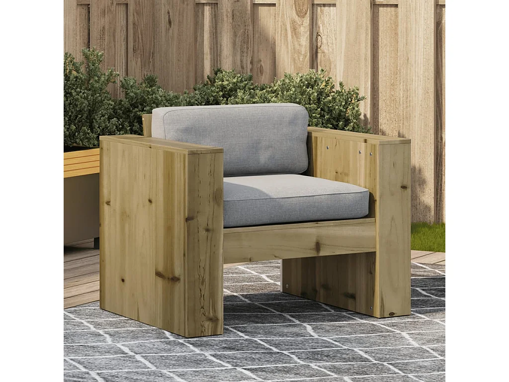 Canapé de jardin 79x60x62 cm bois de pin imprégné