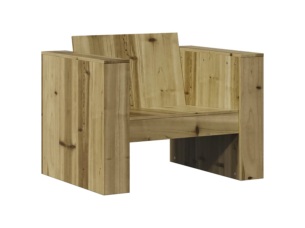 Canapé de jardin 79x60x62 cm bois de pin imprégné