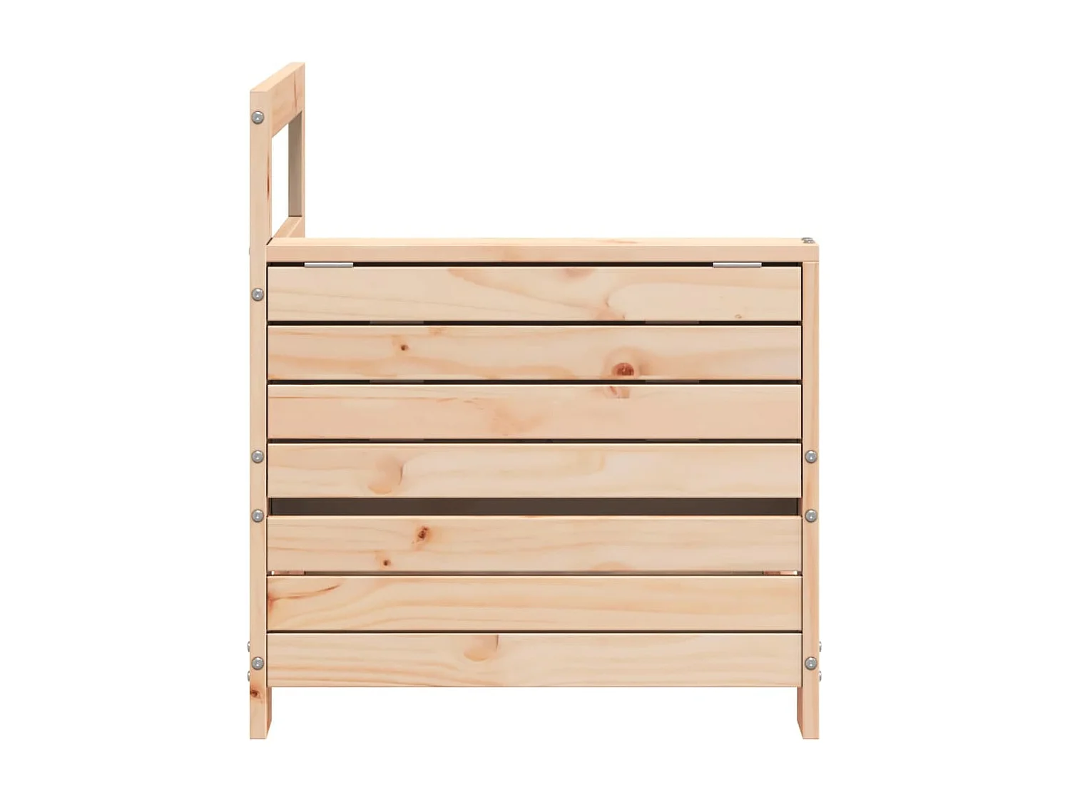 Canapé de jardin accoudoir avec table d'appoint bois massif pin