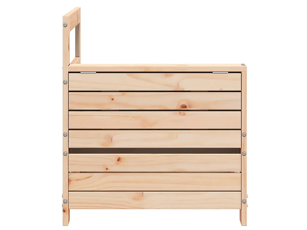 Canapé de jardin accoudoir avec table d'appoint bois massif pin