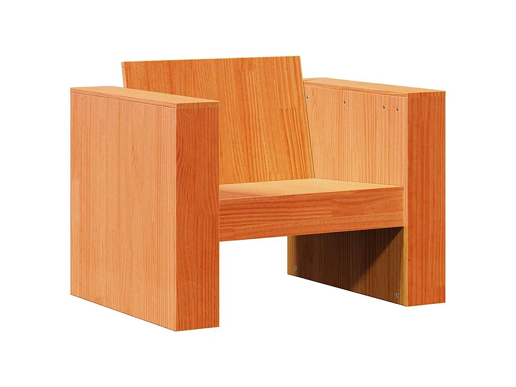 Divano da Giardino Marrone Cera 79x60x62 cm Legno Massello Pino