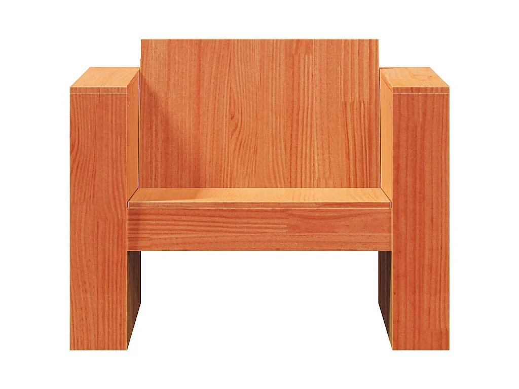 Divano da Giardino Marrone Cera 79x60x62 cm Legno Massello Pino