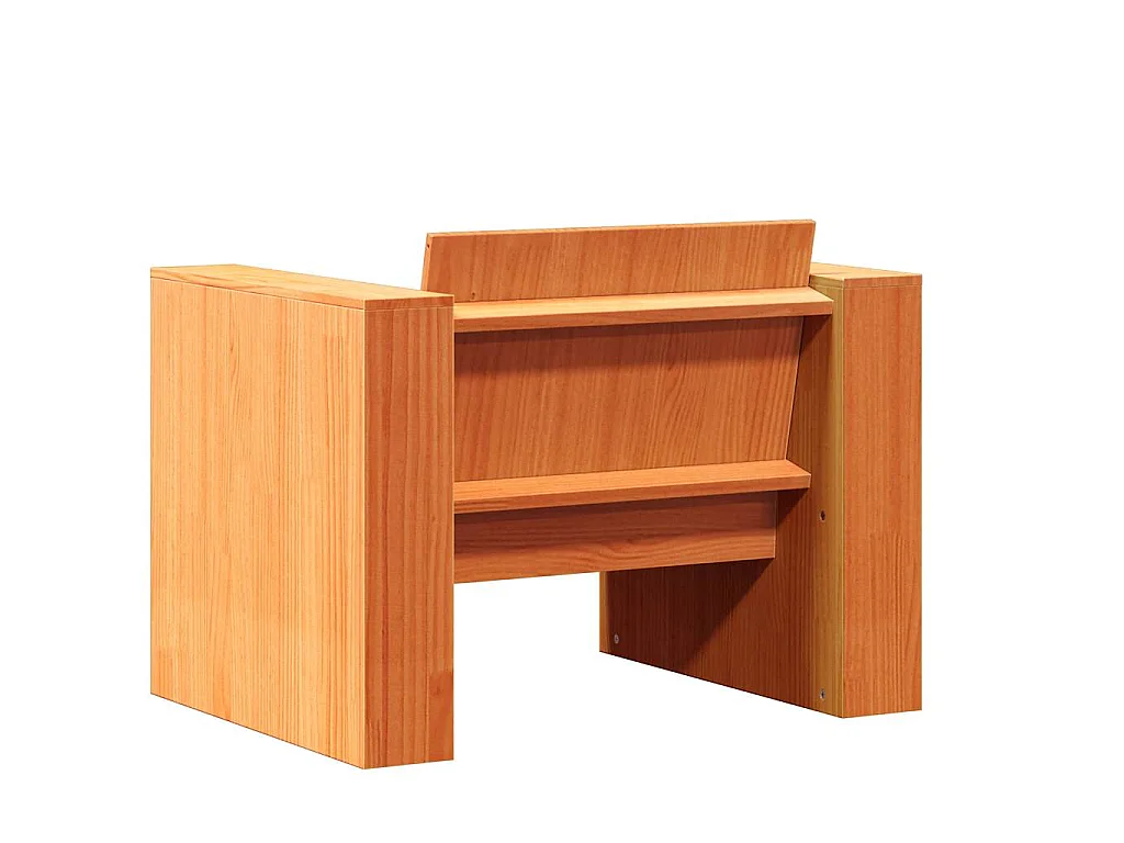 Divano da Giardino Marrone Cera 79x60x62 cm Legno Massello Pino
