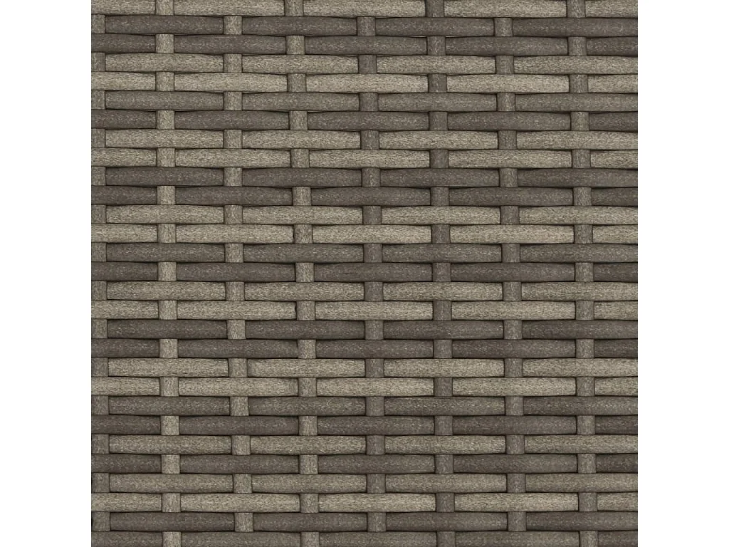 Gartensofa 2-Sitzer mit Dach und Hockern Grau Poly Rattan