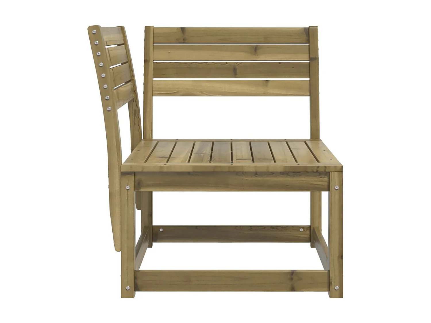 Canapé d'angle de jardin a73x73x78 cm bois de pin imprégné