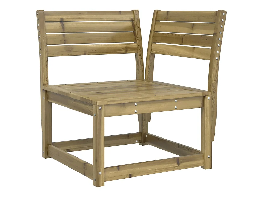 Canapé d'angle de jardin a73x73x78 cm bois de pin imprégné