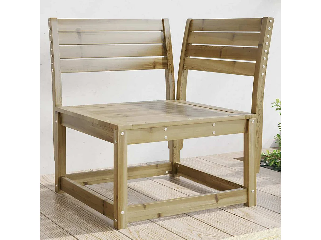 Canapé d'angle de jardin a73x73x78 cm bois de pin imprégné