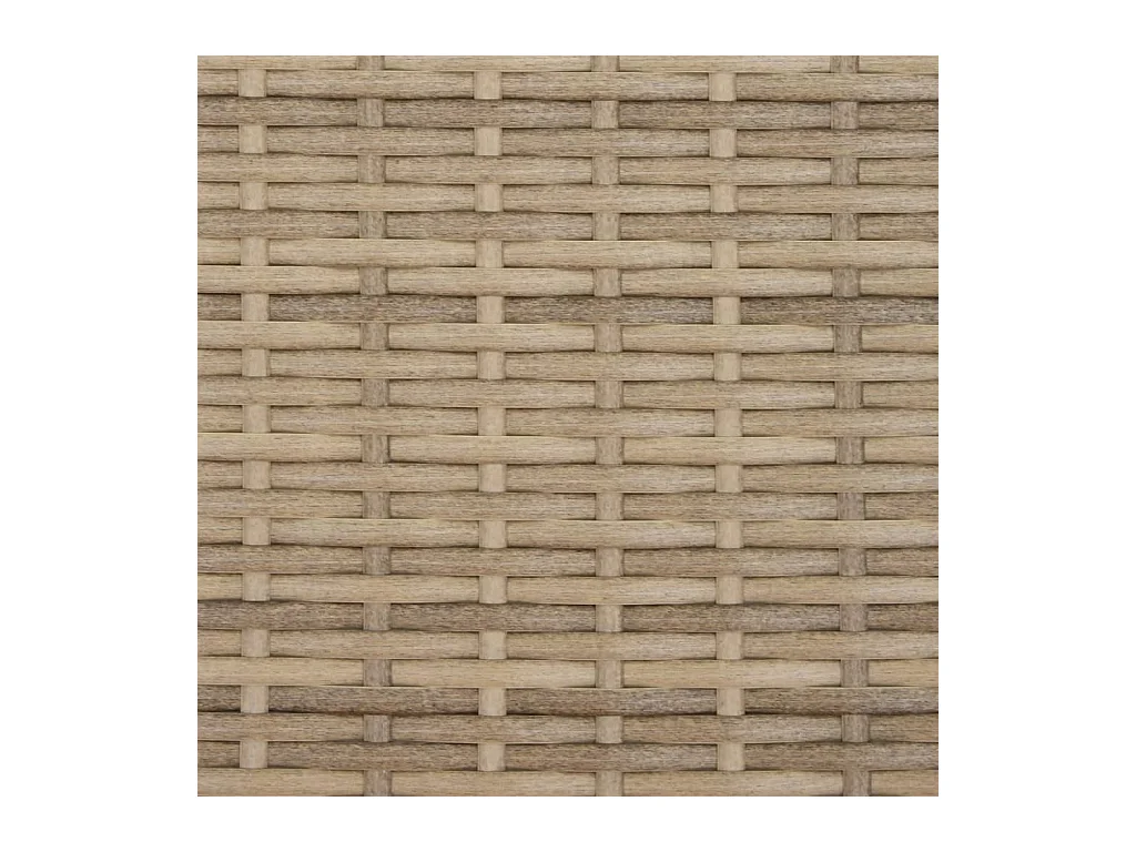 Canapé de jardin 2 places avec auvent et tabourets beige rotin