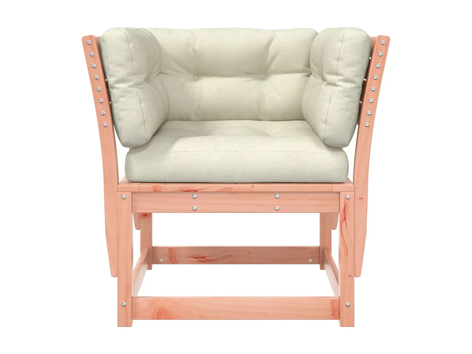 Canapé de jardin accoudoirs avec coussins bois massif douglas