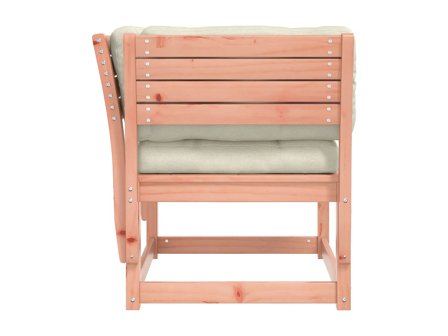 Gartensofa mit Armlehnen und Kissen Massivholz Douglasie