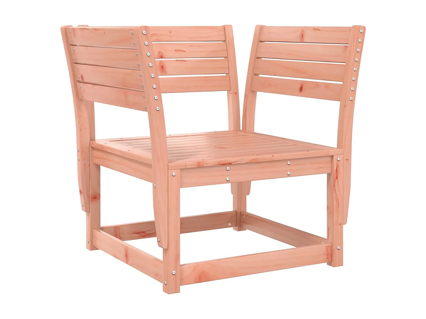 Canapé de jardin accoudoirs avec coussins bois massif douglas