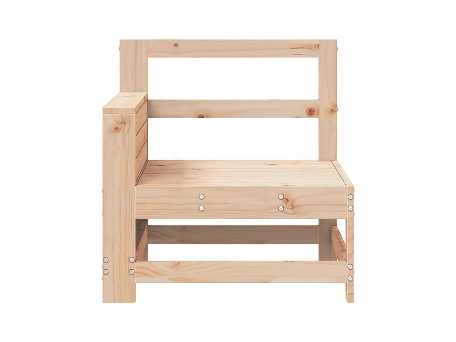 Tuinbank met armleuning 69x62x70,5 cm massief grenenhout