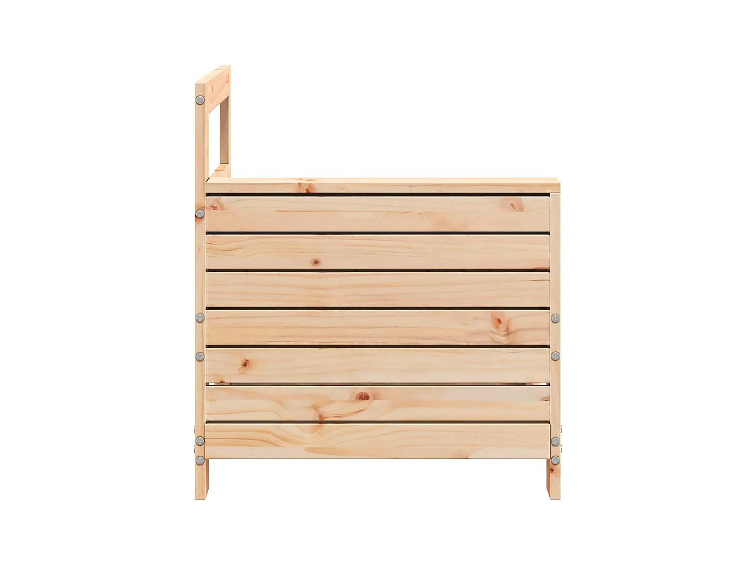 Tuinbank met armleuning 69x62x70,5 cm massief grenenhout