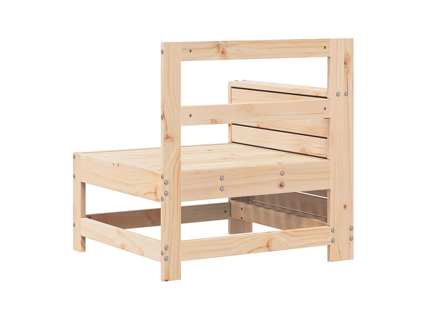 Tuinbank met armleuning 69x62x70,5 cm massief grenenhout