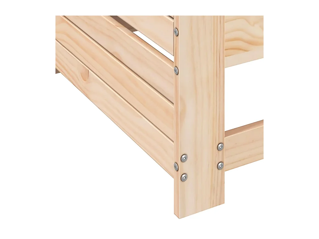 Tuinbank met armleuning 69x62x70,5 cm massief grenenhout