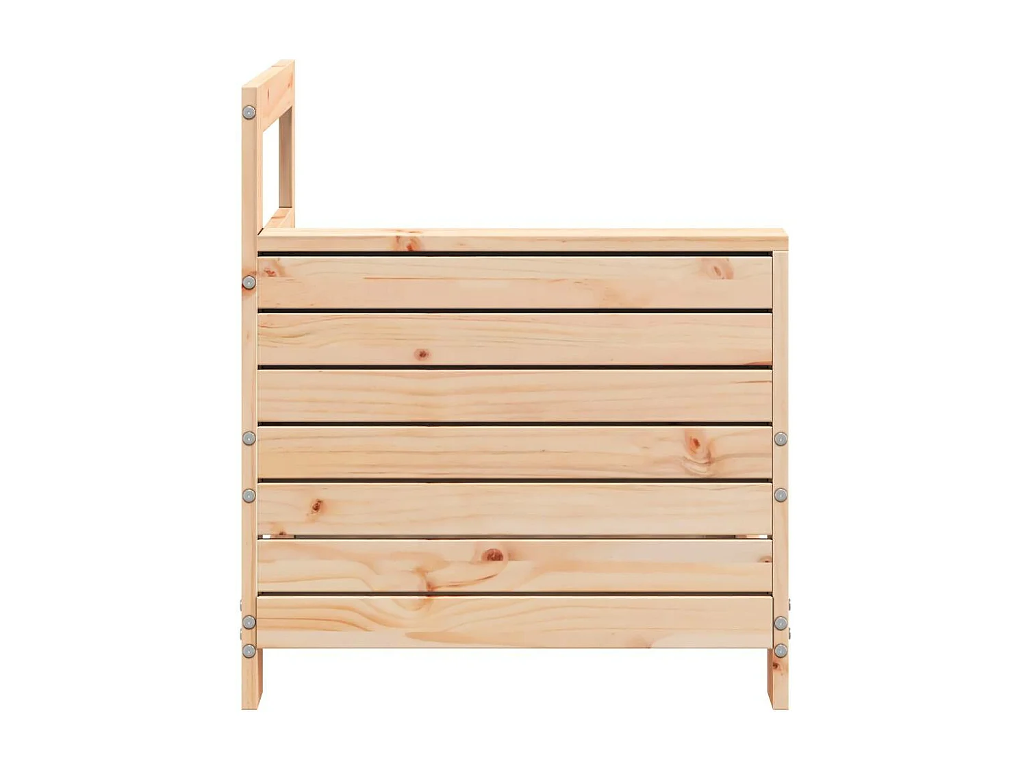 Canapé de jardin accoudoir 69x62x70,5 cm bois massif de pin