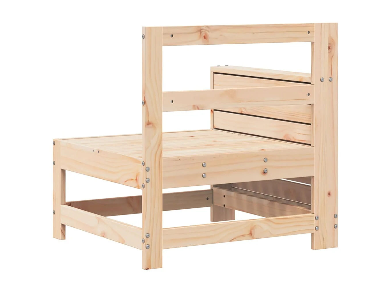 Canapé de jardin accoudoir 69x62x70,5 cm bois massif de pin