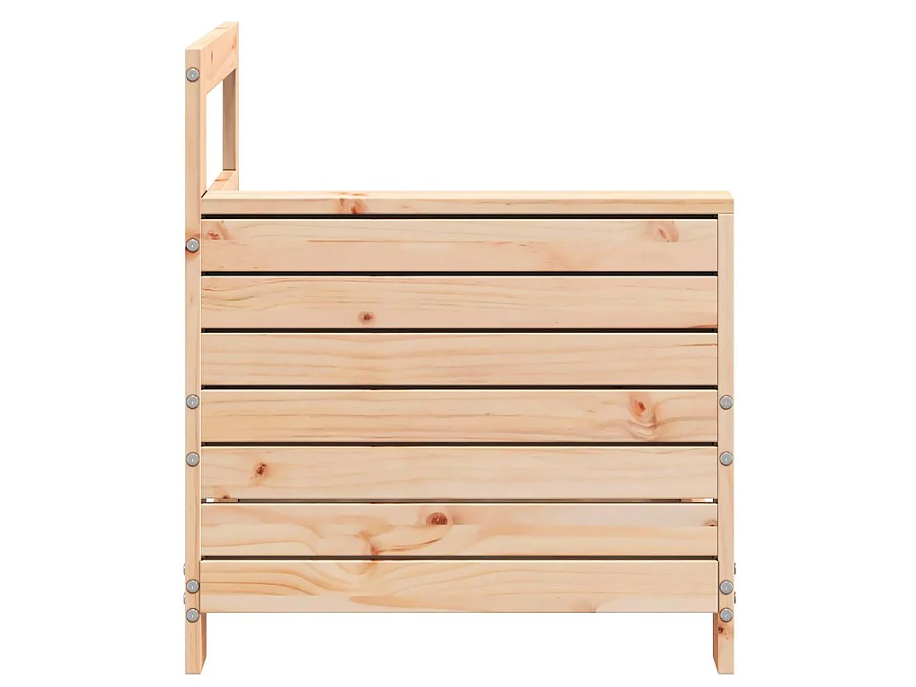 Canapé de jardin accoudoir 69x62x70,5 cm bois massif de pin