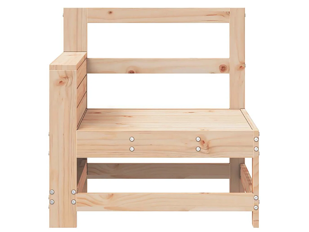 Canapé de jardin accoudoir 69x62x70,5 cm bois massif de pin