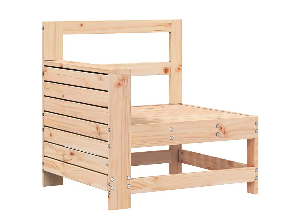 Canapé de jardin accoudoir 69x62x70,5 cm bois massif de pin