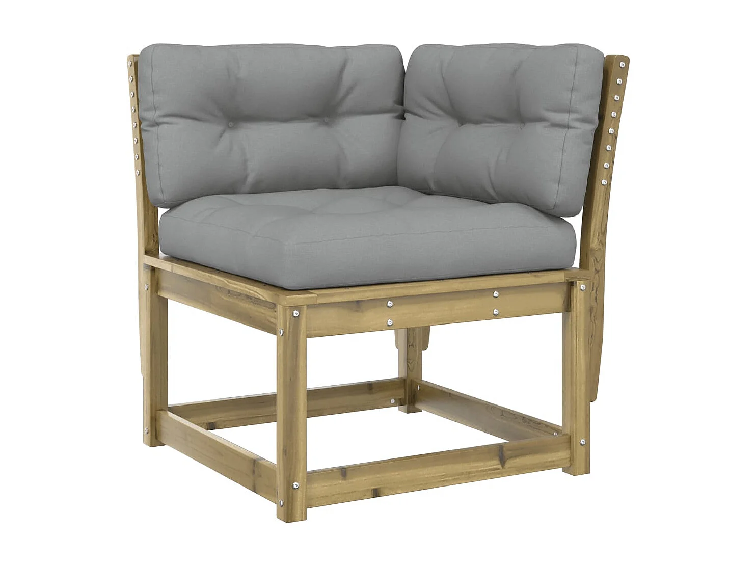 Garten-Ecksofa mit Kissen 73x73x78 cm Kiefernholz Imprägniert