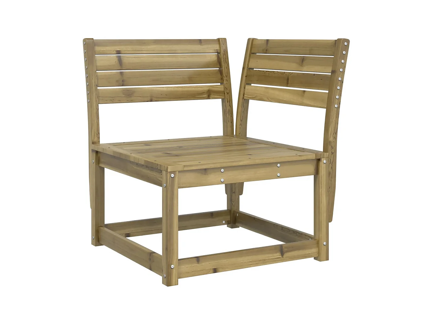 Garten-Ecksofa mit Kissen 73x73x78 cm Kiefernholz Imprägniert