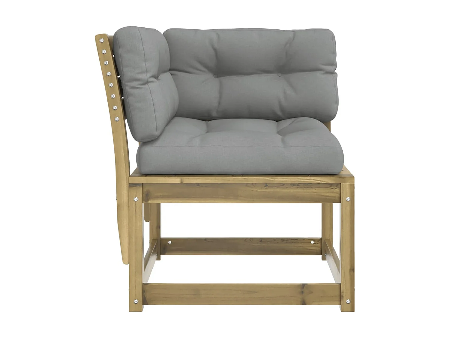 Garten-Ecksofa mit Kissen 73x73x78 cm Kiefernholz Imprägniert