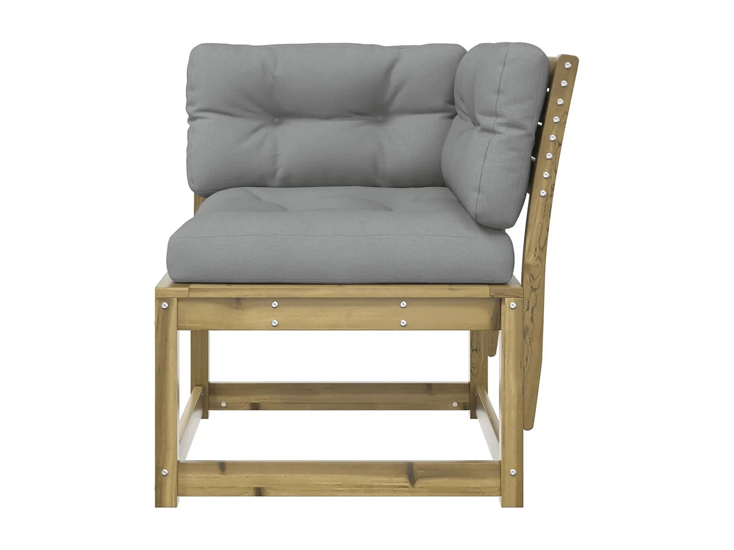 Garten-Ecksofa mit Kissen 73x73x78 cm Kiefernholz Imprägniert