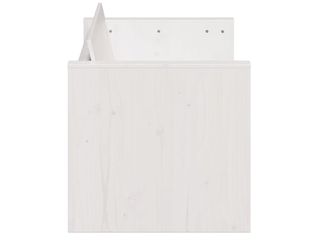 Tuinbank 3-zits 189x60x62 cm massief grenenhout wit