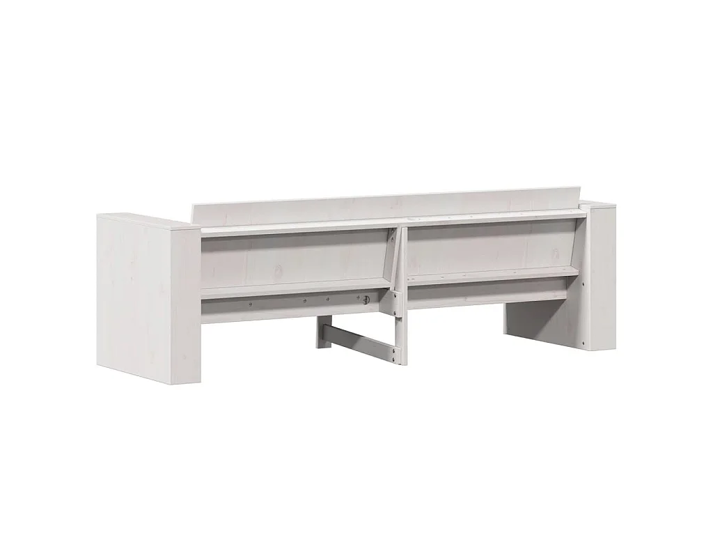 Tuinbank 3-zits 189x60x62 cm massief grenenhout wit