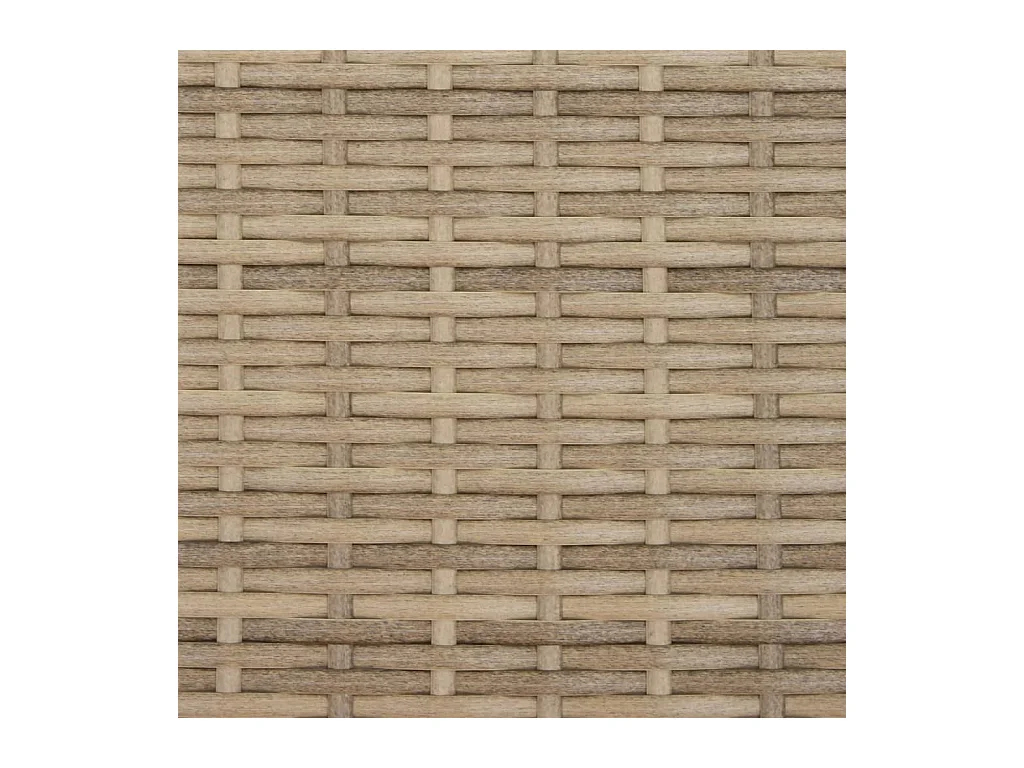 Canapé de jardin 2 places avec auvent et tabourets beige rotin