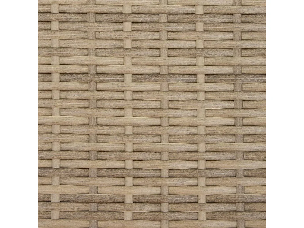 Canapé de jardin 2 places avec auvent et tabourets beige rotin