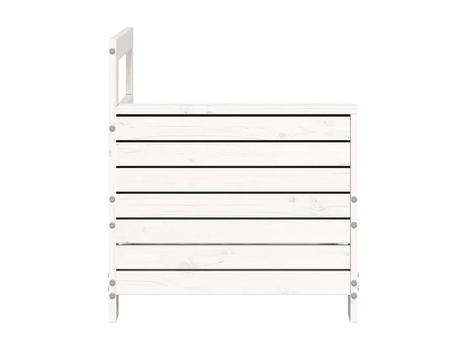 Canapé de jardin accoudoir blanc 69x62x70,5 cm bois pin massif