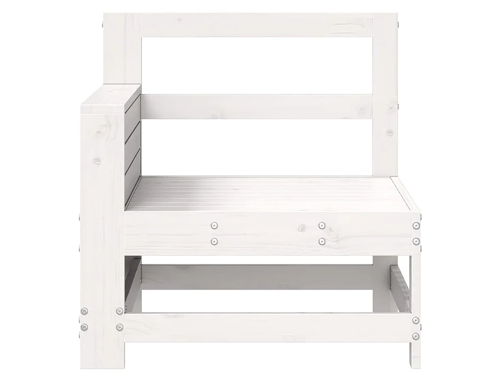 Divano senza Braccioli da Giardino Bianco 69x62x70,5 cm Pino