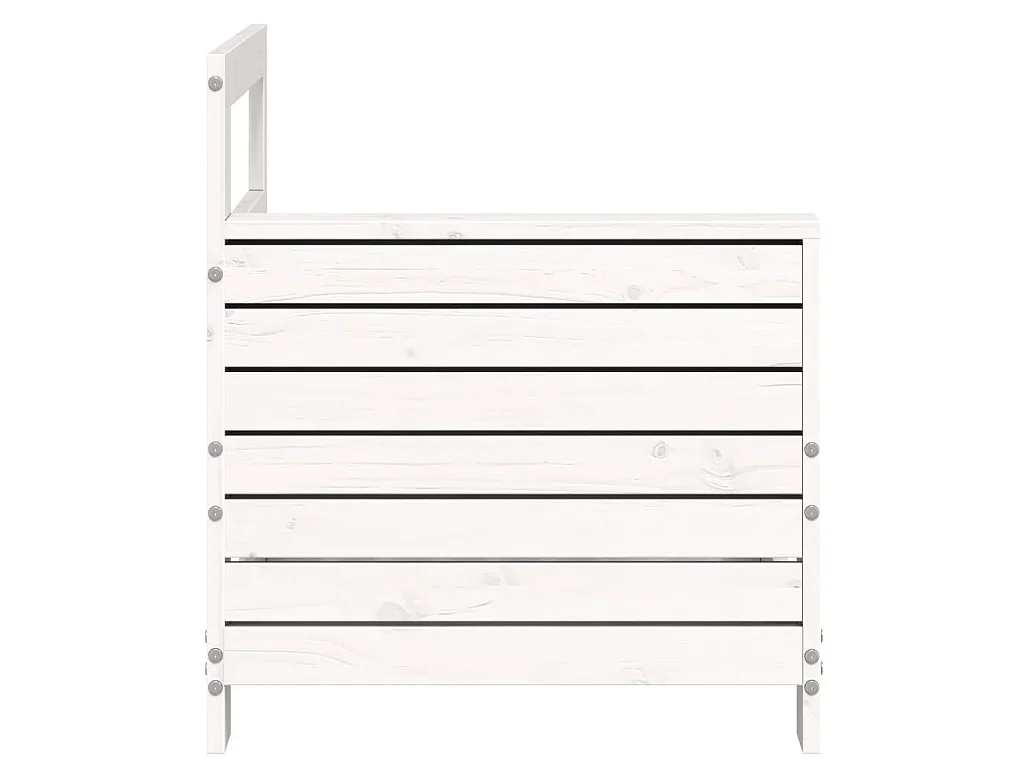 Divano senza Braccioli da Giardino Bianco 69x62x70,5 cm Pino