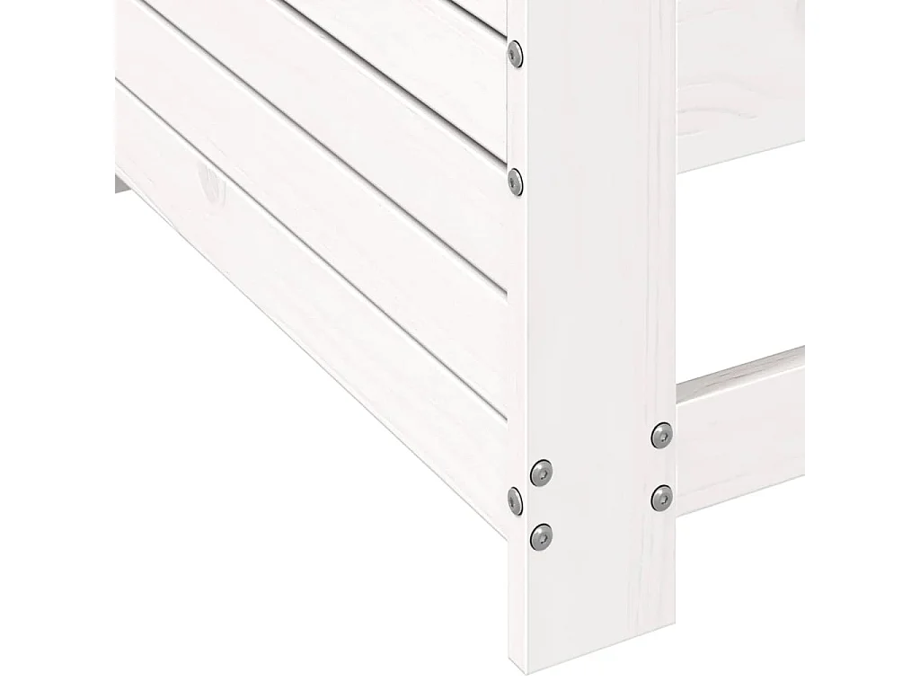 Divano senza Braccioli da Giardino Bianco 69x62x70,5 cm Pino