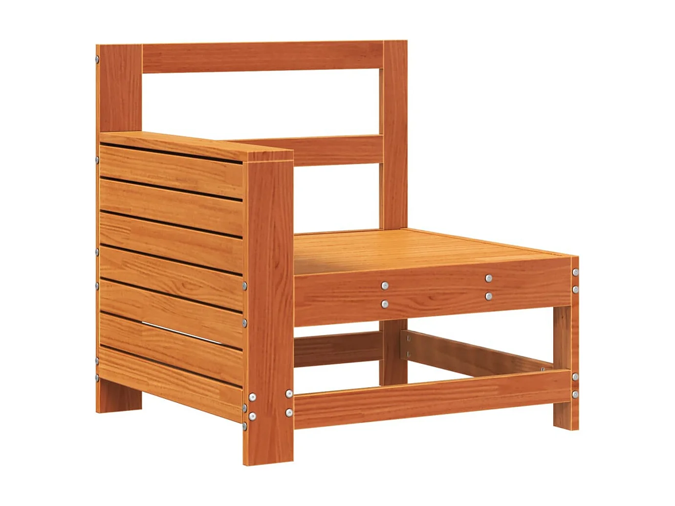 Gartensofa mit Armlehne 69x62x70,5 cm Massivholz Kiefer