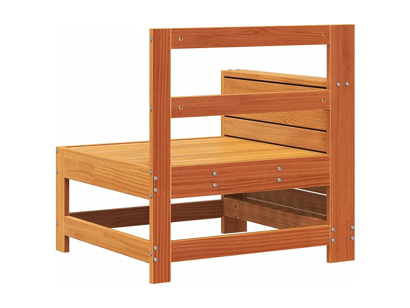 Gartensofa mit Armlehne 69x62x70,5 cm Massivholz Kiefer